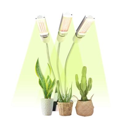 China Clip 3 Heads 27W Greenhouse Grow Lamp Led 3000k Folding Full Spectrum Bulb For Home Plants Grow Spot Light for sale