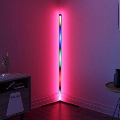 China Modern Nordic Black Modern Tripod Decor Smart Standing Home Corner RGB Led Elegant Standing Corner Floor Lamp for sale