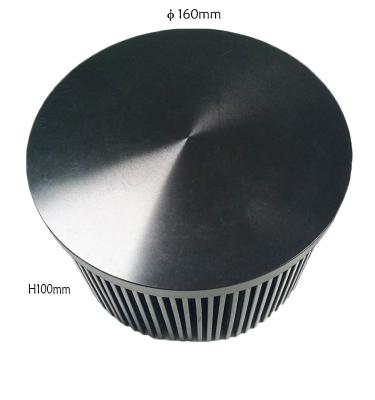 China Grow Led Light Heatsink Custom Cold Forged Pin Fin Radiator 100W Cylindrical Black Aluminum Heatsink For Cxb3590 for sale