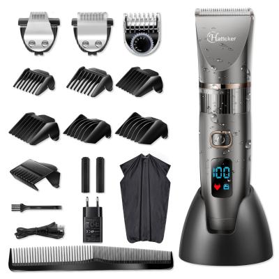 China Rv Hatteker 3 in 1 for Men Haircut Kit LED Display Beard Trimmer Hair Clippers for sale