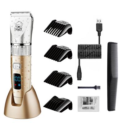 China RV Hatteker Professional Waterproof Hair Clippers For Dogs Pet Hair Clippers Electric Hair Cutting Razor for sale