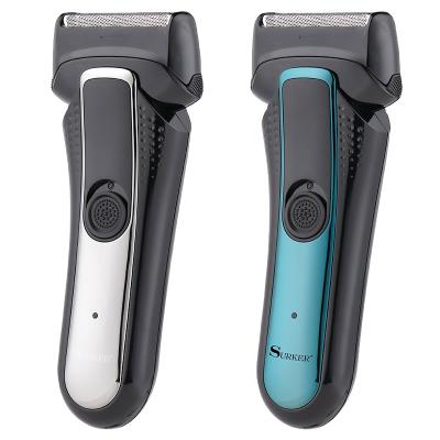 China Twin Blade SURKER Floating Two Blades Wet And Dry Interchanging Electric Shaver for sale