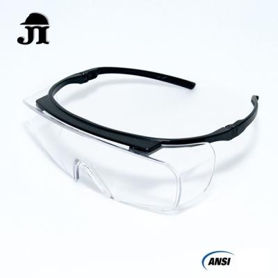 China Anti-fog JG077 Eye Protector Safety Glasses ANSI Z87.1 Visitor Spectacle Anti-scratch PC Glass for sale