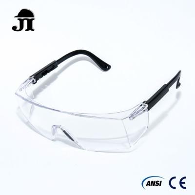 China JG008-1 Adjustable Legs Anti-fog Safety Glasses CE EN166 ANSI Z87.1 Anti-scratch PC Glass for sale