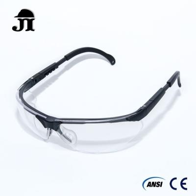 China JG028 Adjustable Legs Safety Glasses Anti-fog CE EN166 ANSI Z87.1 Anti-scratch PC Glass for sale