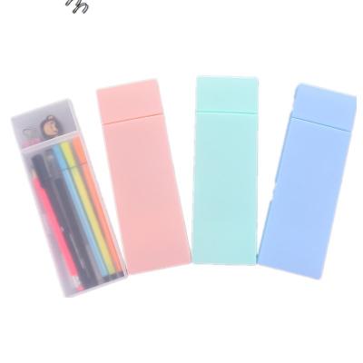 China Schools & Offices Stationery School Custom Frosted Transparent Clear PP Plastic Pencil Case for sale