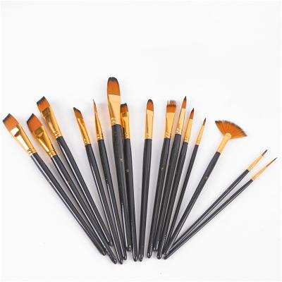 China Professional Artist Paint Brushes Set Art Paint Brush For Painter Watercolor Painting 15 Pcs Artist for sale