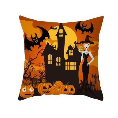 China Memory Pumpkin Maple Leaf Tile Cover Autumn Give Thanks Gather Farmhouse Cushion Case for Sofa Couch for sale