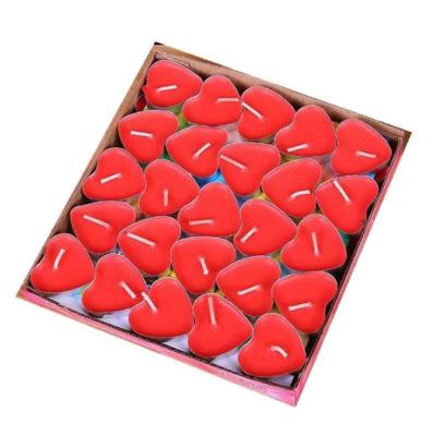 China Scented Scented Heart Shaped Smokeless Tea Red Lights 50 Packets for sale