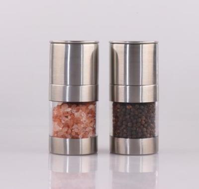 China New Sustainable Ceramic Pepper Mill Salt and Pepper Grinder Stainless Steel for sale