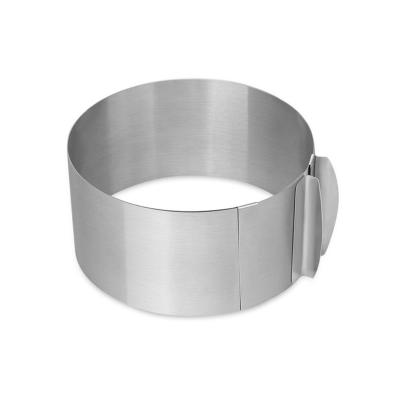 China Stocked Round Retractable Mousse Ring And Cake Mold Stainless Steel for sale