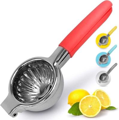 China 18/8 Stainless Steel Sustainable Lemon Squeezer With Silicone Handle for sale