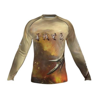 China Rash Guard Long Sleeve Rash Guard 2022 Good Price Custom Rash Guard Full Sublimation Custom Sublimated Logo Printing Rash Guard For Men for sale