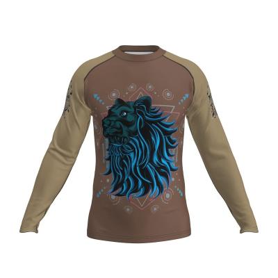 China Anti UV Quick Dry Custom Design Muttahida Majlis-e-Amal Boxing Jiu Jitsu BJJ Rash Guard Surfing Rash Guard Custom Logo Long Sleeve Rash Guard Sun Protection for sale