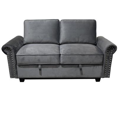 China Foldable Gray Double Seat Sofa Furniture Model Design Living Room Couch Set Furniture Living Room Sofa for sale