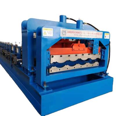 China Easy Operate Metal Roofing Sheet / Tile Making Roll Forming Machine For Sale for sale