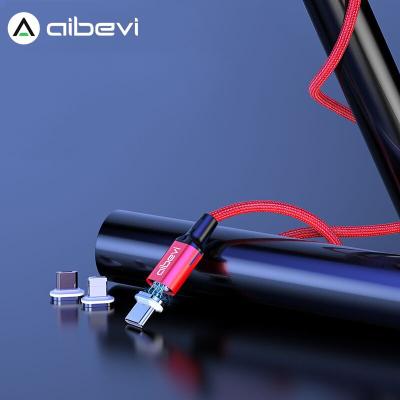 China Mobile Phone Types To Aibevi 3A 1M Fast Charging Micro USB Type-C To Power On Cable 3 In 1 Magnetic Cable Charging Cable For IPhone For Samsung for sale