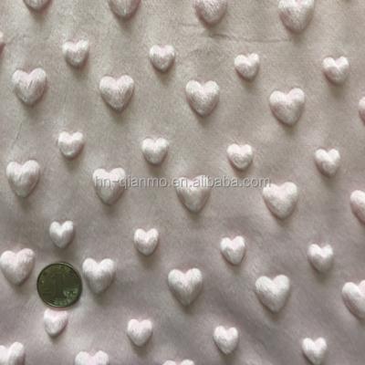 China Wholesale 100% polyester anti-static warp knit colorful cuddle heart/star/dots soft minky designs for baby use and blanket use for sale