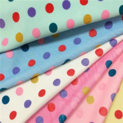 China Embossing 380gsm Warp Plush Polka Dot Knitting Fabric Anti Static for sale