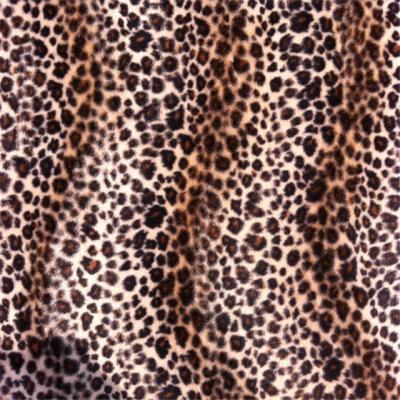 China Antistatic 100% Polyester Animal Printing Fabric / Animal Skin Design Printed Velvet for sale