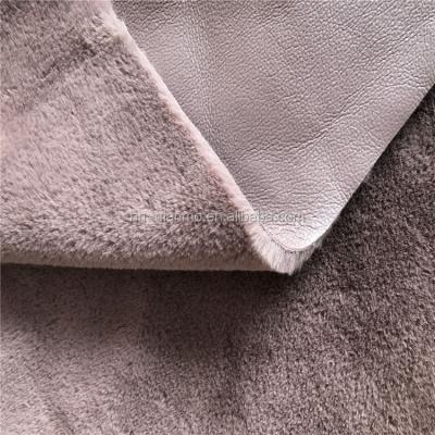 China Auto Upholstery PU Artificial Fur Fabric Synthetic for sale