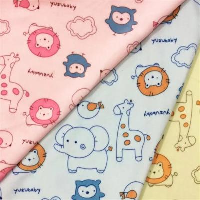 China Antistatic Wholesale Polyester 100% Super Soft Baby Bedding Fabric DTY Printed for sale