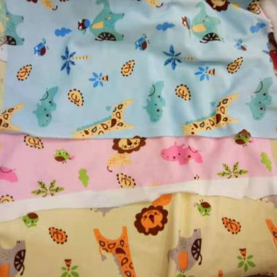 China Wholesale Polyester Shrink-Resistant DTY Super Soft 100% Baby Wear Bedding Fabric Printed Toy Blanket Use for sale