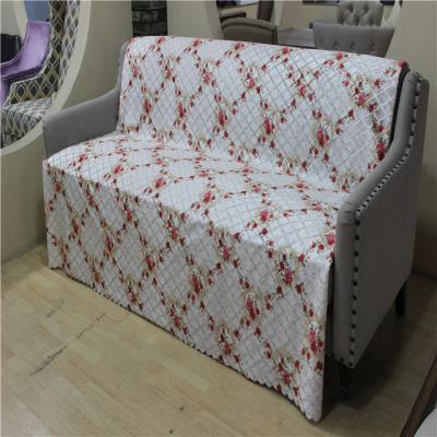 China Shrink-Resistant Flower Printing Design Brushed Velvet Upholstery Fabric Soft Fleece For Sofa Cover for sale