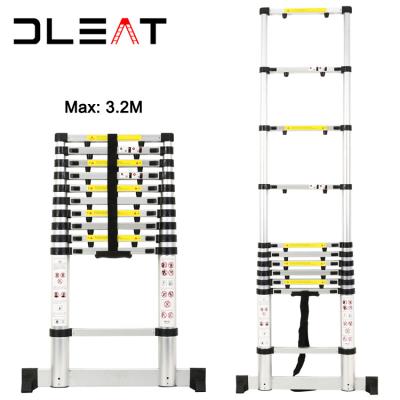 China Folding Ladders Low Price Ladder Stabilizer Bar 3.2m Telescopic Foldable Stair Gallery Ladder Clamps for sale