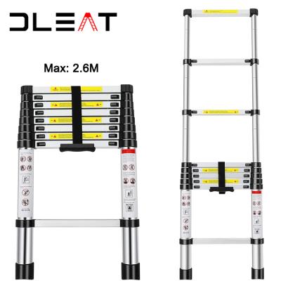 China Telescopic Aluminum Folding Ladders Low Price Platform Ladder 2.6M Step Ladder Cable Marine Ladder for sale