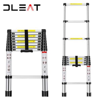 China Genuine Silver Telescopic Folding Ladders 8.5ft Escape Folding Ladder Best Aluminum Ladder with en131 for sale