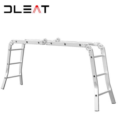 China Folding Ladders 4x3 Steps Bamboo Ladder Telescopic Foldable Aluminum Universal Ladder for sale