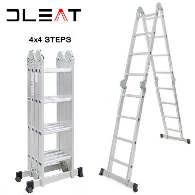 China Best Price Folding Ladders Steps Universal Ladder Hinge Large 4x4 Ladder Silver Ladder With Wheels for sale