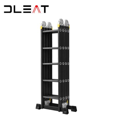 China Escadas de aluminio profissional 4*5 folding ladder folding ladders reforadas aluminio with hinges for sale