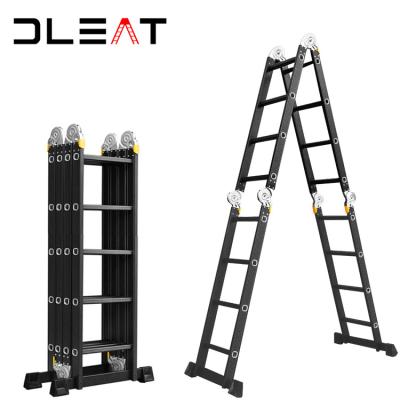 China Folding ladders ladder heavy duty aluminum escalera 4*3 4*4 4*5 universal steps ladder for sale