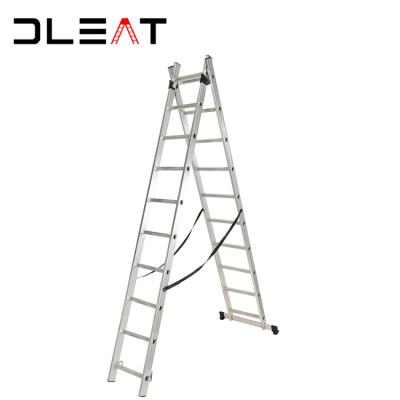 China Folding Ladders Outdoor Home Warehouse Heavy Duty Aluminum Alloy 2 Section Extension Ladder For Sale for sale