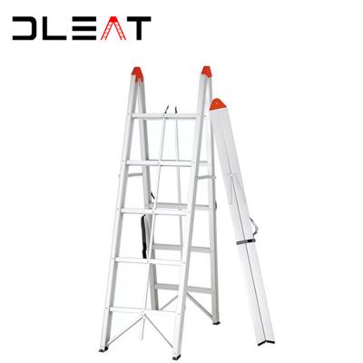 China Folding Ladders Household Ladder Multi Purpose 2X5 Steps Folding Aluminum Stairs Stick One-frame Ladder Ladder Easy To Carry for sale