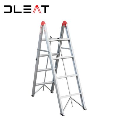 China Dleat Folding Ladders Aluminum Straight Safety Outdoor Steps Ladder With Single Hook Steps Of The 4 Stick Step Ladder for sale