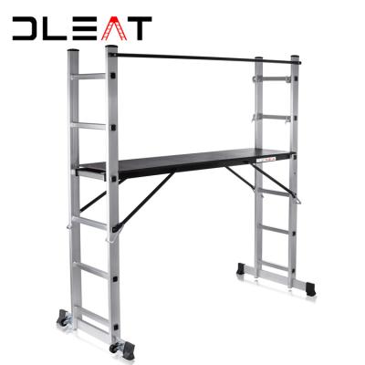 China Folding Ladders China Light Weight 3 Way 2x7 Steps Scaffolding Ladders Combination Aluminum Scaffolding Platform Multi Purpose Ladders for sale