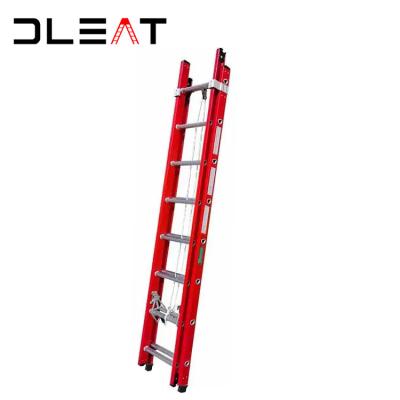 China Insulation Ladders Heavy Duty Fiberglass Folding 2 Section Combination Step Extension Ladder for sale