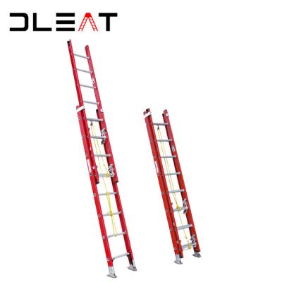 China Insulation ladders manufacturer en131 fire escape frp step ladder insulation electric extension telescopic fiberglass ladder for sale