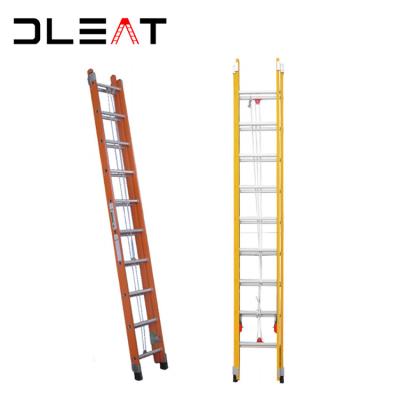 China Insulation ladders frp extension ladder best selling fiberglass 10m industrial ladder 6m 7m 8m 9m for sale