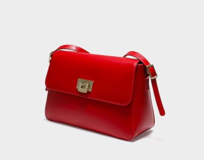 China New Fashion Custom Made Wholesale High Quality Real Leather Cross - Body Bag Women Red Color Bags Casual Satchel Handbag for sale