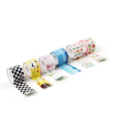 China Cartoon Fancy Washi Stationery Tape Waterproof Custom Printing Gift Wrapping Tape for sale