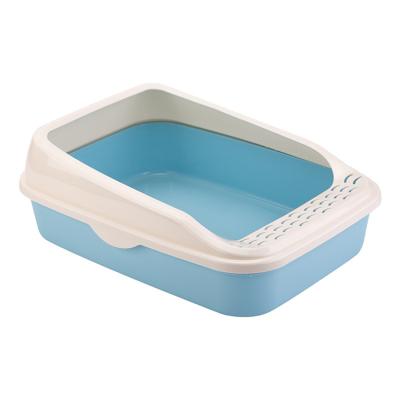 China Cat Supplies Semi-Enclosed Cat Toilet viable small Cat Litter Box washable removable splash-proof for sale