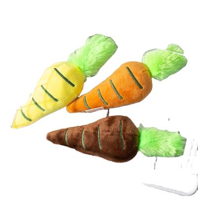 China Stocked 2021 Hot Selling Carrot Pet Toys Cat Dog Plush Chew Wholesale Squeaky Toys Cute Pet Toys for sale