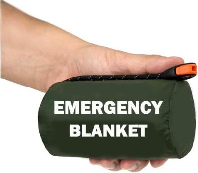 China Waterpoof Emergency blanket, made of polyester film, warm and windproof, suitable for outdoor camping and first aid for sale