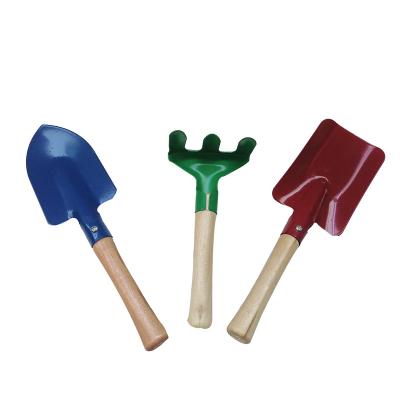 China Garden Shovel 3 Pcs Set Mini Garden Tool Hand Planting Tools Spade Rake Shovel Kindling Wood Handle Planting Tools Planting, Garden Shovel for sale