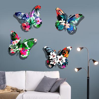 China Art Decor Butterfly Wall Decor New Arrivals Metal Colored Butterflies Wall Art Ornaments Wall Handing Decor for sale