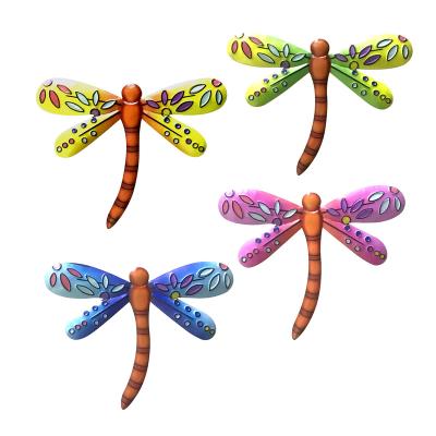 China Children's Metal Dragonfly Art Wall Decorations Items Garden Home Decor for sale